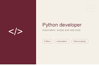 python developer data automation specialist