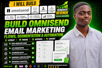 build omnisend email marketing flows, segmentation and automation for ecommerce