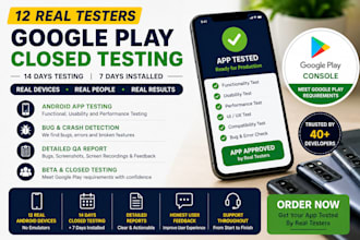 provide google play closed testing android app testing website testing