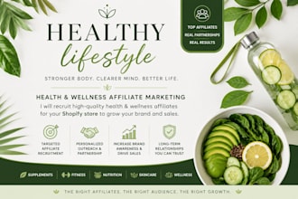 recruit health and wellness affiliates for your shopify store