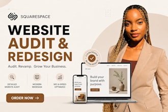 audit squarespace website, redesign squarespace website