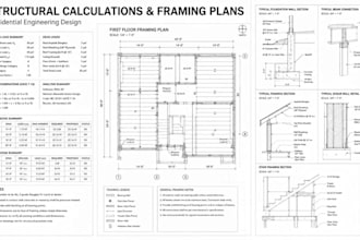 prepare structural calculations and framing plans for residential projects