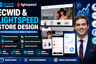 design, setup and optimize your ecwid or lightspeed ecommerce store