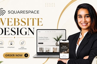 design a modern squarespace website redesign online store develoment seo