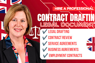 draft and review service agreement, employment contract, legal drafting