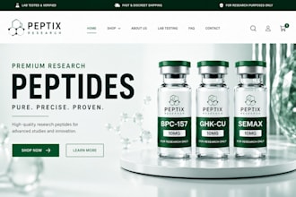 build peptide website peptide store research peptide store woocommerce website