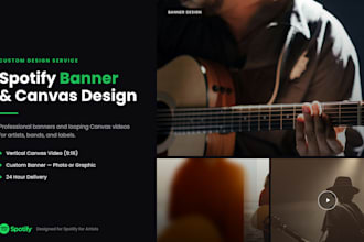 design a spotify banner and canvas for your artist profile