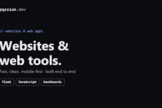develop a website or web app in python and javascript