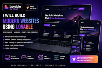 build a professional ai website with lovable
