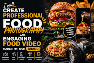 create professional food photography and engaging food video content brand