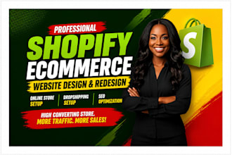 design shopify ecommerce website redesign online store setup dropshipping SEO