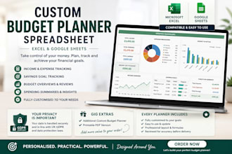 create a custom budget planner spreadsheet