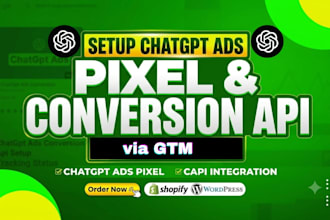 setup or install open ai chatgpt pixel and conversion API, server side tracking