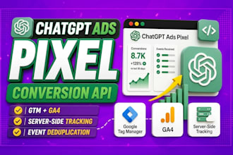 setup or install open ai chatgpt pixel and conversion API, server side tracking