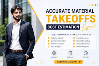do construction estimation and material takeoff