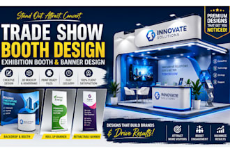 do trade show booth design, exhibition booth and banner design