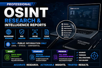 do osint research, background checks, and risk intelligence reports