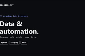 build a web scraper bot or automation script in python