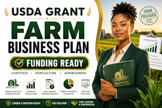 write usda grant farm business plan livestock agribusiness funding pitch deck