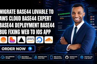 migrate base44 lovable to aws base44 expert base44 deployment base44 bug fixing
