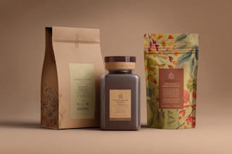 design premium cosmetic label and box packaging design