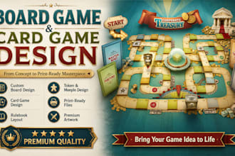 create a kickstarter game art and board game and card game for tabletop assets
