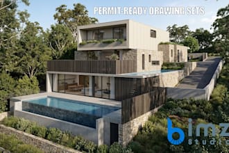 draft construction permit drawings in autocad or revit