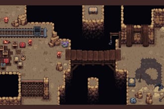 create top down pixel art fantasy dungeon tileset, tilemap, rpg game assets