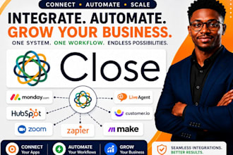 close monday com live agent customer io hubspot zoom zapier make integration