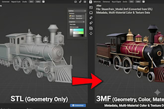 color split slice 3d model convert stl and 3mf for bambu studios and 3d printing