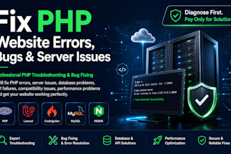 fix PHP website errors, bugs and server issues