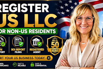 register a US llc for non US residents with an eboi report and registered agent