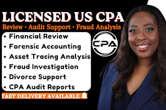 review financial statement, investigate discrepancies and provide CPA audit