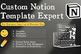 create a custom notion dashboard to organize  work and boost productivity