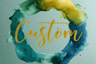 design custom watercolor logo