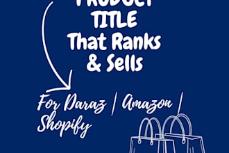 write SEO product titles for daraz amazon and shopify