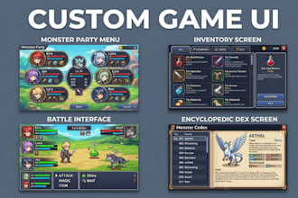design custom pokemon game ui and streaming hud overlay kits