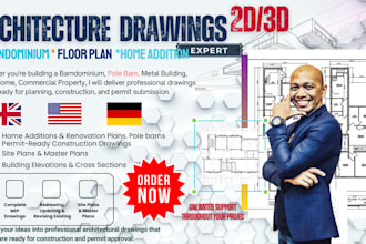 draw,redraw barndominium plans, pole barns and metal building, home addition