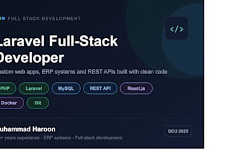 develop a custom laravel web application