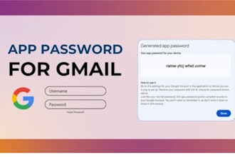 setup google SMTP server and app passwords