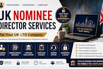 be your UK director or nominee director and register UK ltd company