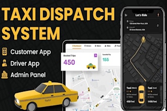 build custom ride booking web, app, taxi app, car rental website with panel