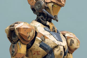 draw your robot, mecha or futuristic concept characters