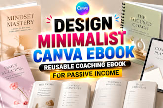design minimalist canva ebook reusable coaching ebook for passive income