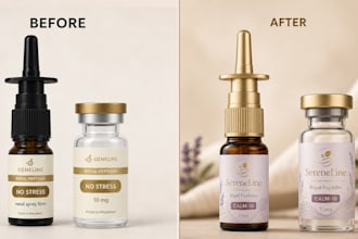 design peptide label, vial label and product label design