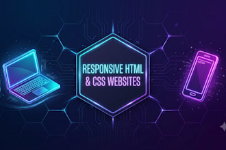 responsive HTML e CSS landing page development