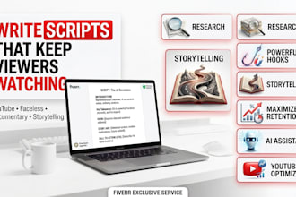 write engaging youtube scripts for faceless channels