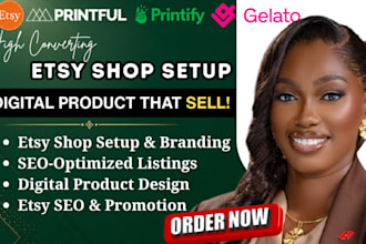 setup etsy shop design etsy digital products shop etsy seo listings store setup
