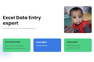 do accurate excel data entry data and product listing