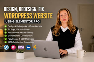 redesign wordpress website using elementor pro for better user experience
